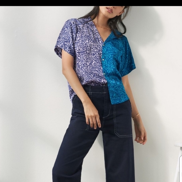 Anthropologie Tops - Anthropologie TINY Postcard Buttondown